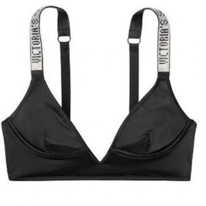 victorias secret v wire rhinestone strap bra